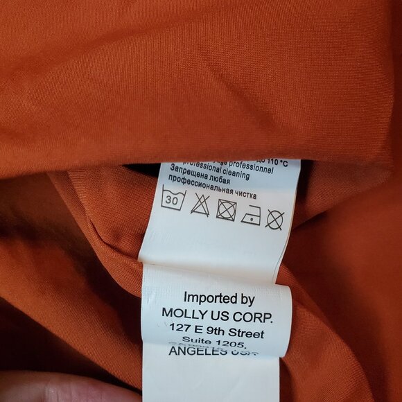 NWT Molly Bracken Shades of Rust / Copper with tiered ruffle bottom Size Small - Picture 13 of 14